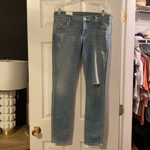 Agolde light wash skinny jeans w distressing New with tags size 30